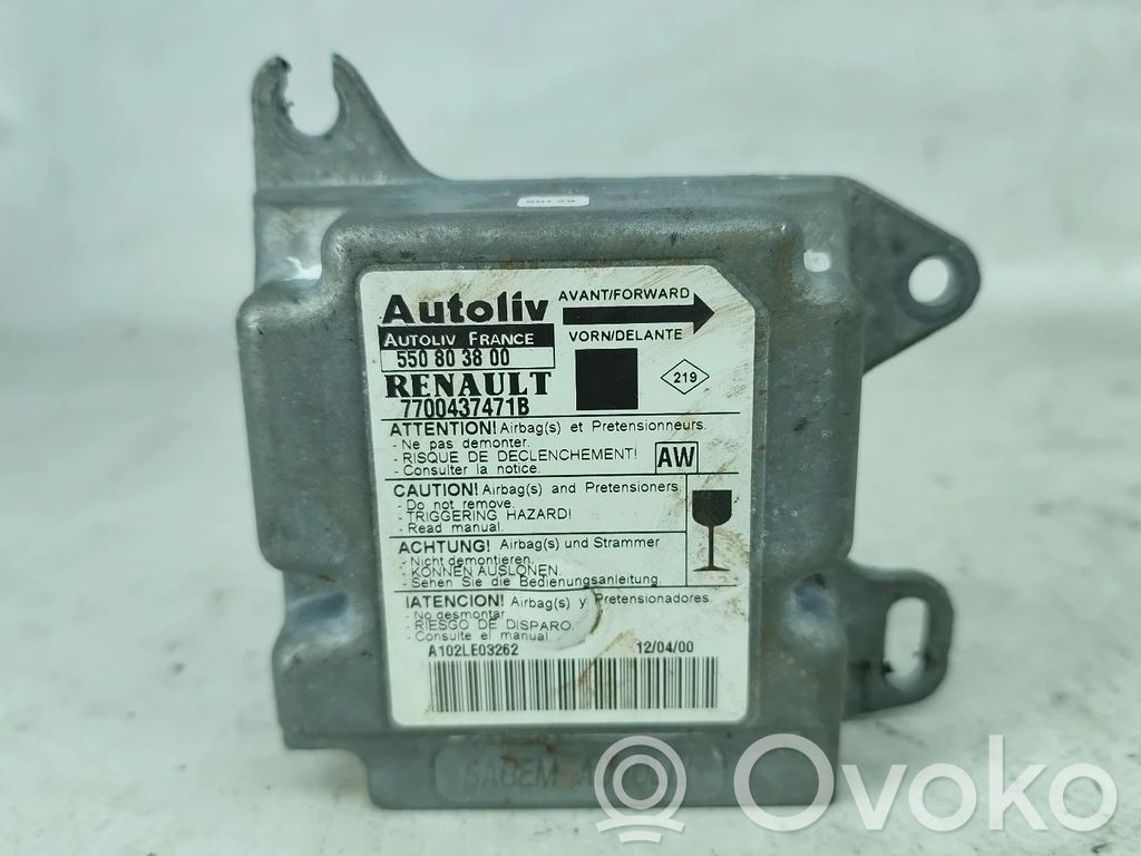 Unitate/modul de comandă airbaguri   7700437471B,550803800