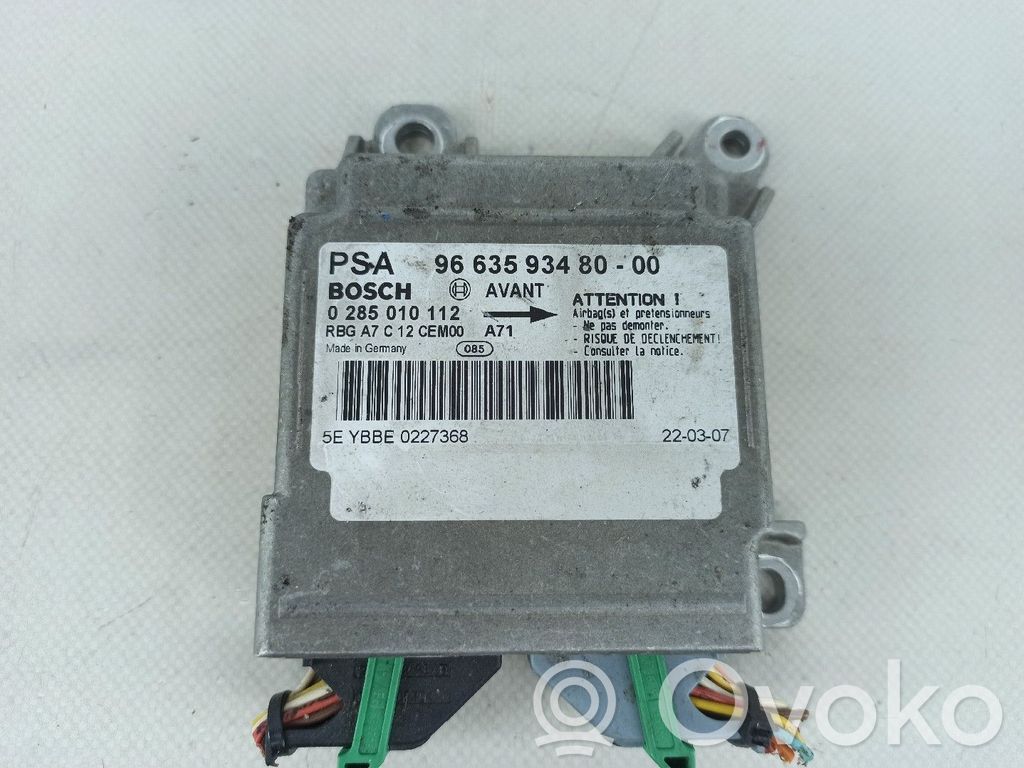 Peugeot 207 Unitate/modul de comandă airbaguri 