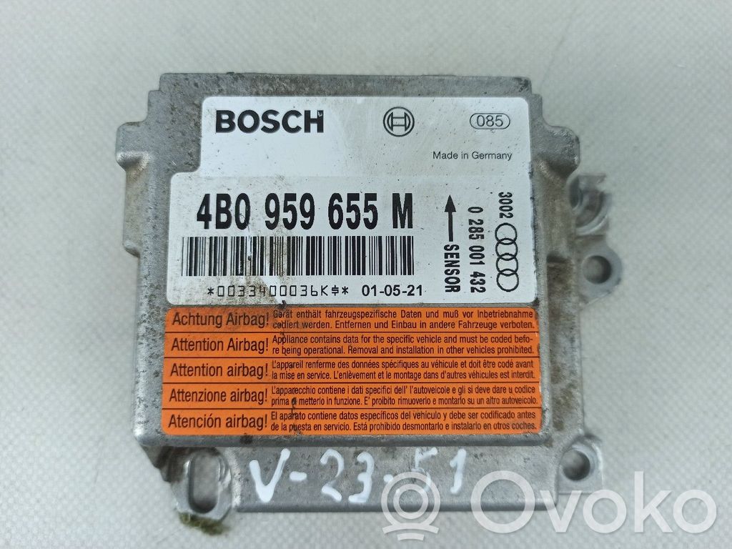 Audi A6 S6 C5 4B Module de contrôle airbag