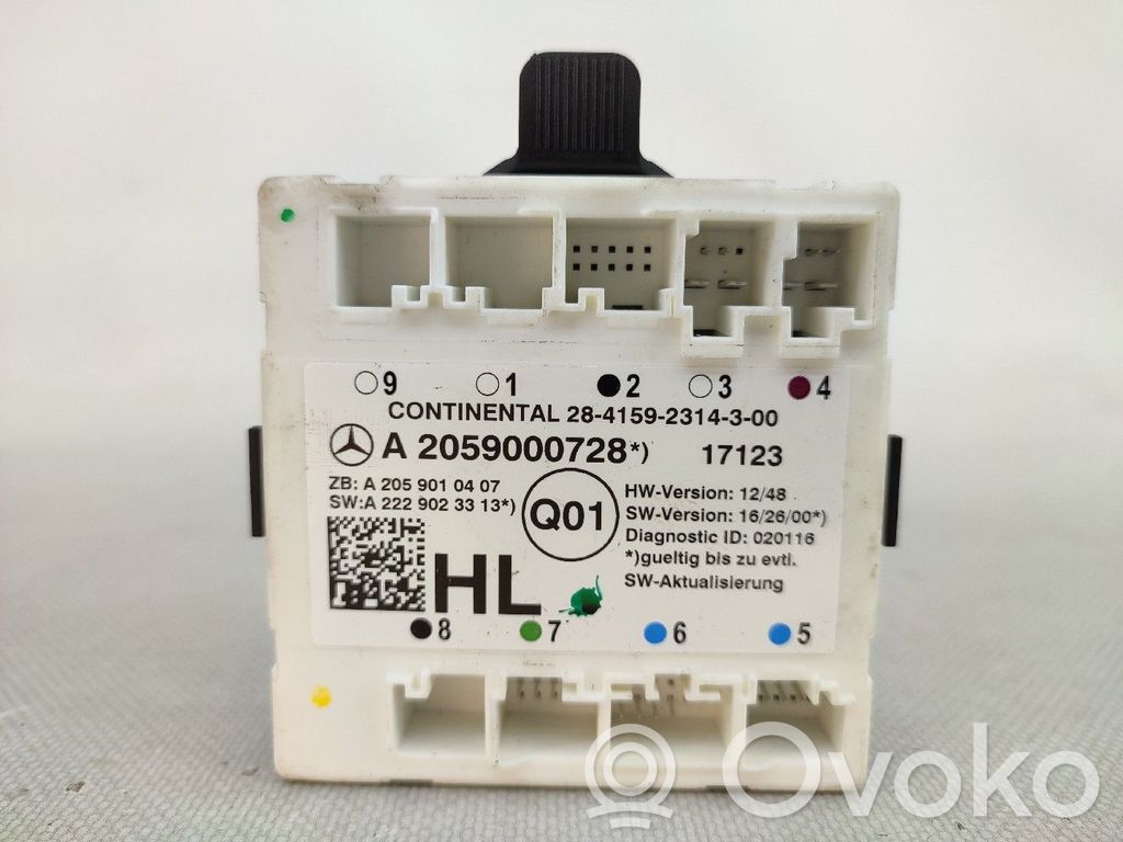 Unidad de control/módulo del motor   A2059000728,ESQUERDA,TRAS