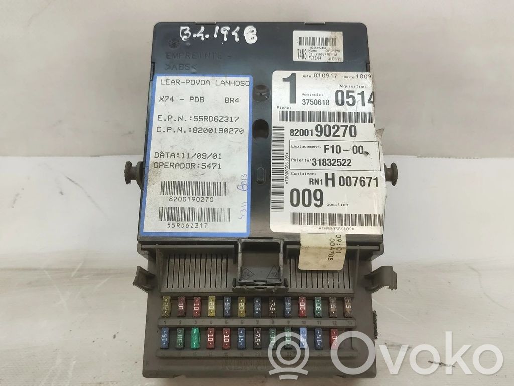 Sulakerasia   8200190270,518095401,55RD6Z317,8200004201E,8200148809