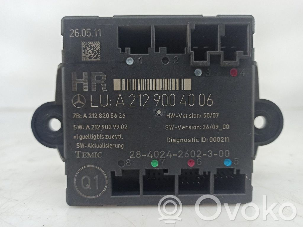 Mercedes-Benz C W204 Unitate/modul de control motor 
