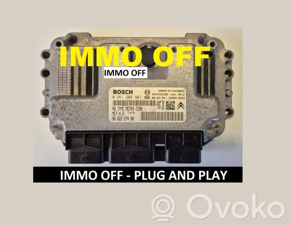 Engine control unit/module   9662227480,0261208907,9652552380