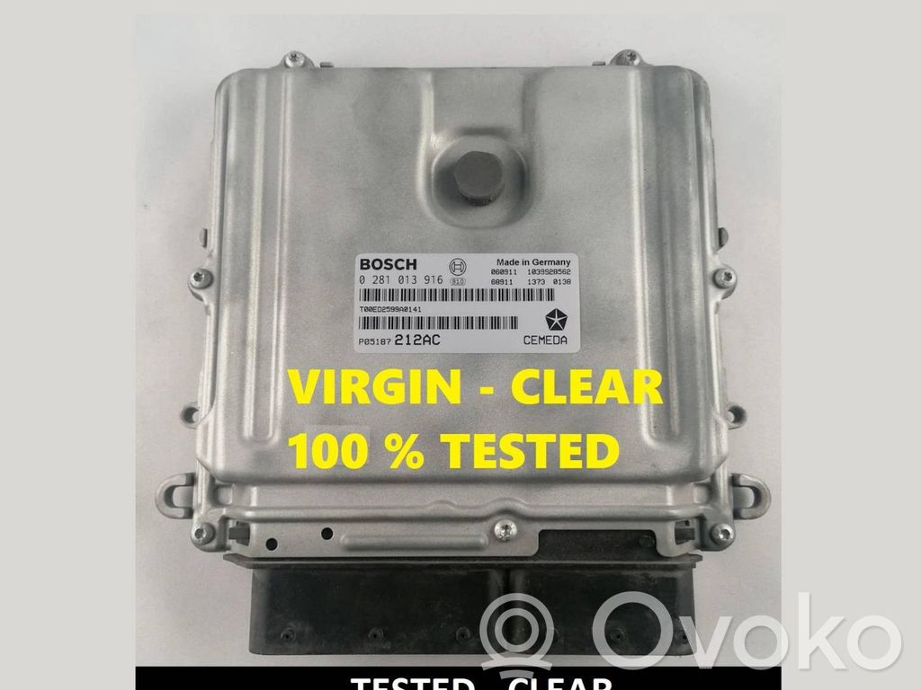 Engine control unit/module ECU   P05187212AC,0281013916,1039S28562