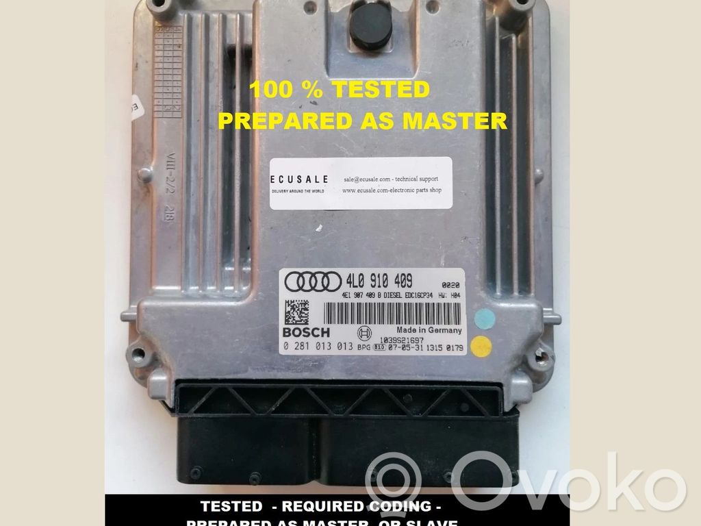 Engine control unit/module   0281013013,4L0910409,4E1907409B