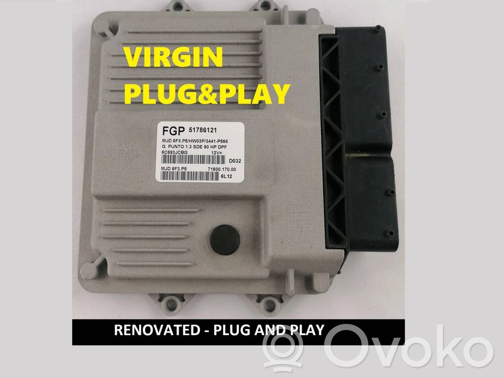 Fiat Punto (199) Komputer / Sterownik ECU silnika 
