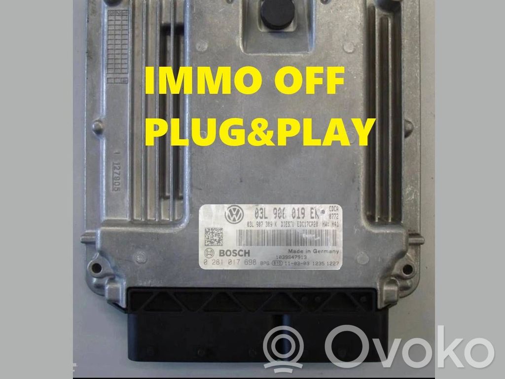Komputer / Sterownik ECU silnika   0281017698,03L906019EK,03L907309K
