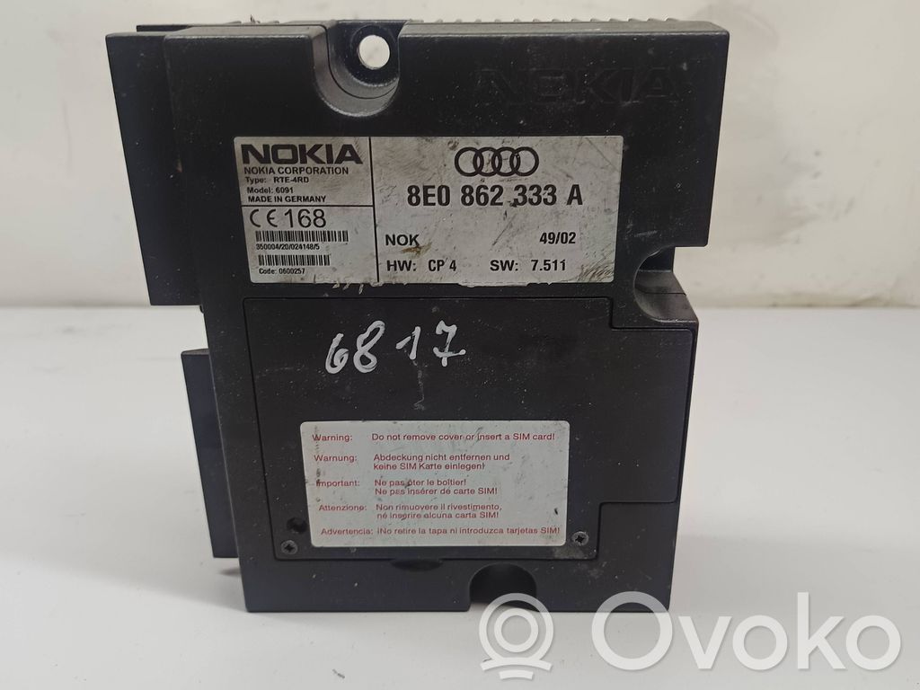 Phone control unit/module   8E0862333A,RTE4R,0600257,350004