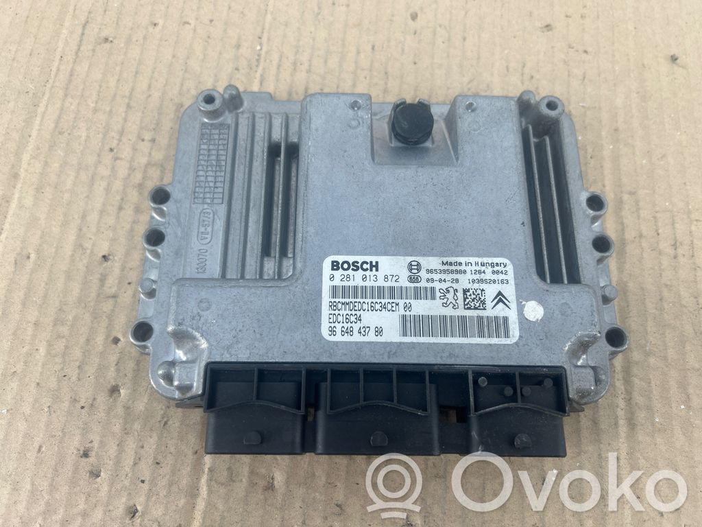 Engine control unit/module   9653958980,9664843780,0281013872