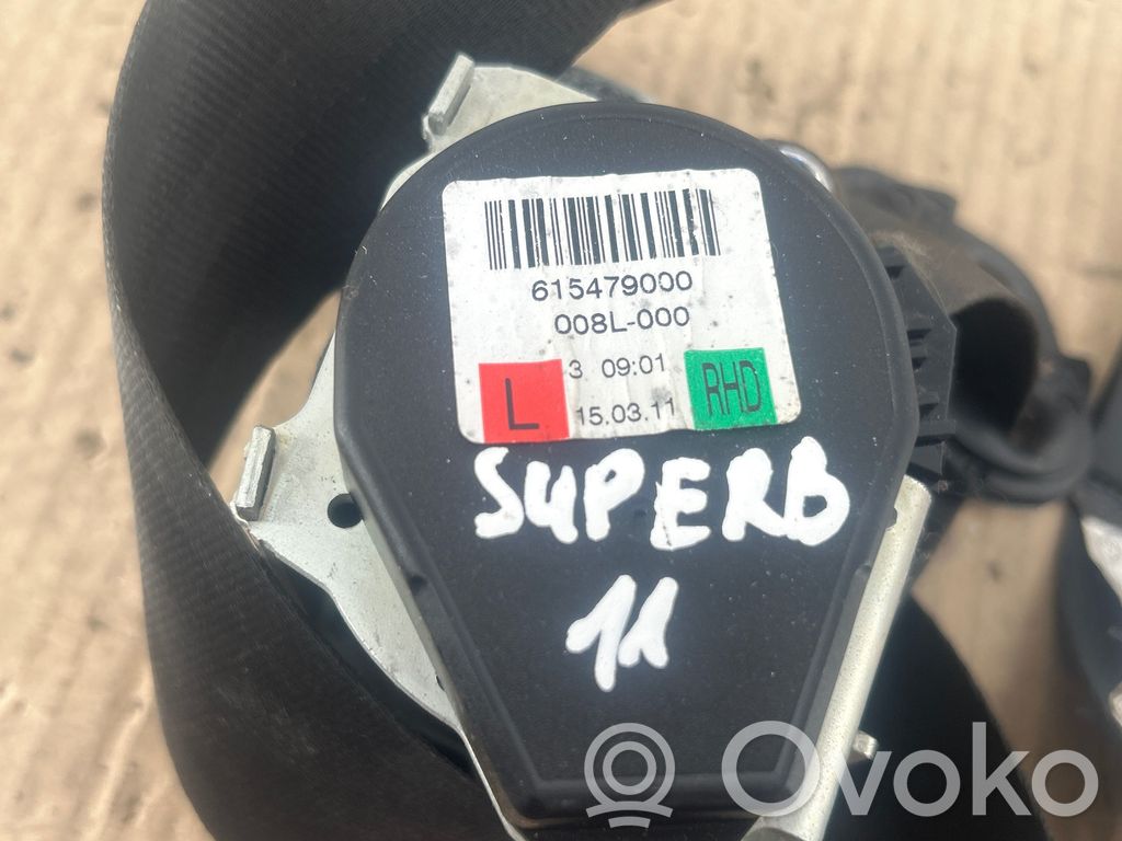 Skoda Superb B6 (3T) Cinturón delantero 