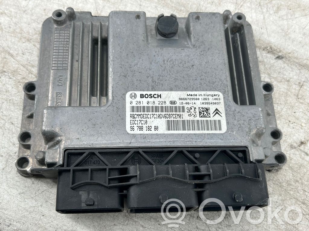 Engine control unit/module   0281018228,9678818280,9666729580