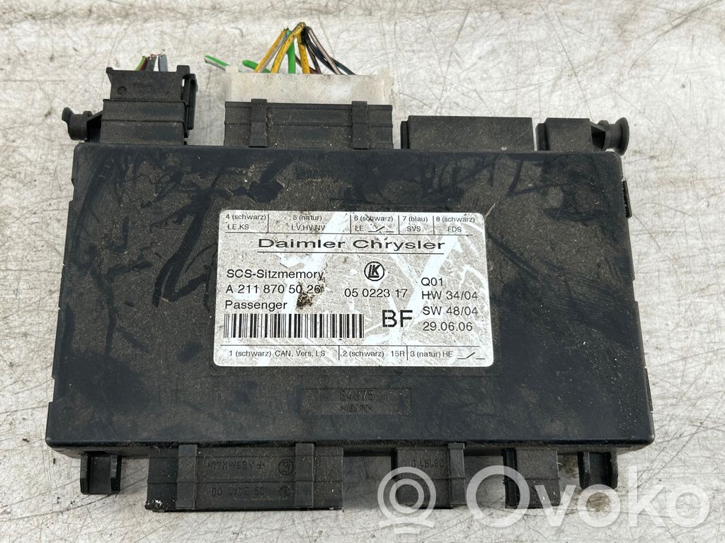Mercedes-Benz E W211 Module de commande de siège 