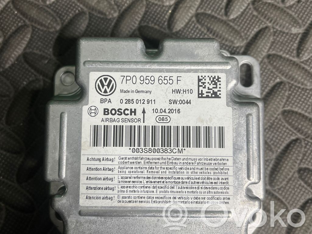 Airbag control unit/module   7P0959655F,0285012911