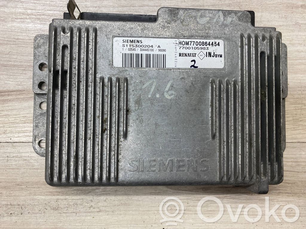 Engine control unit/module   7700864454,S115300204A,7700105983