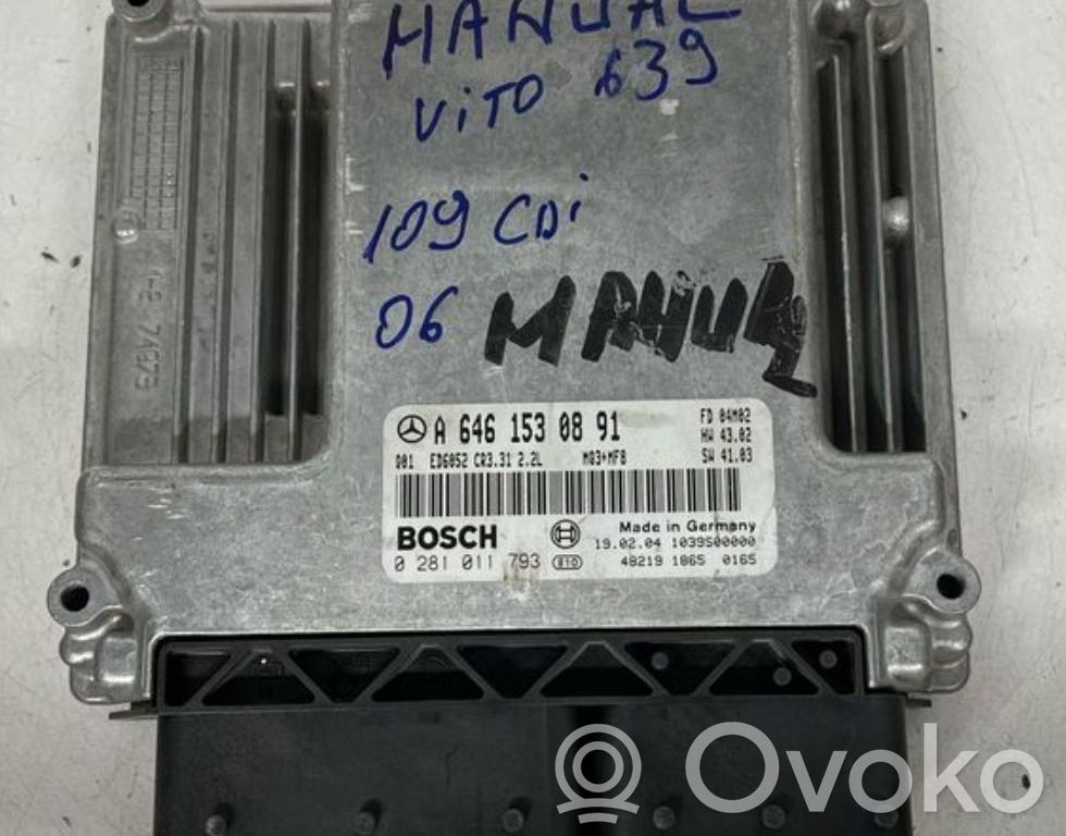 Komputer / Sterownik ECU silnika   A6461530891,6461530891