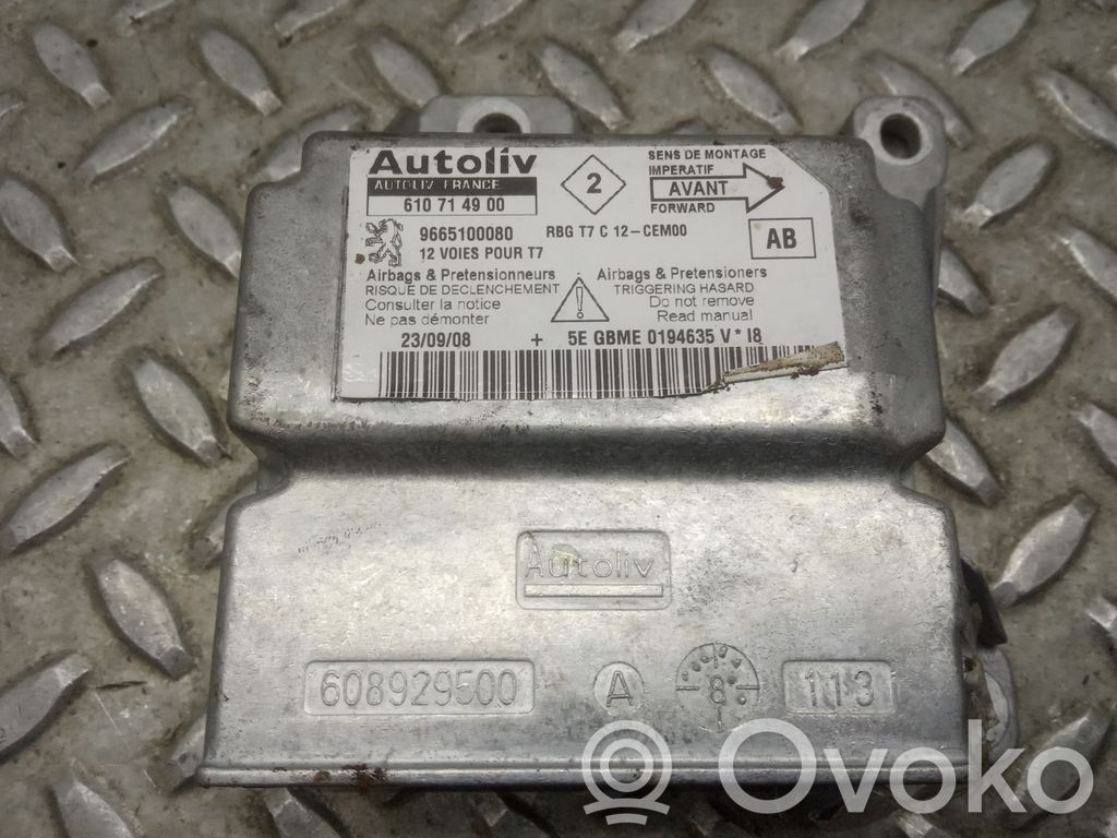 Peugeot 308 Unitate/modul de comandă airbaguri 