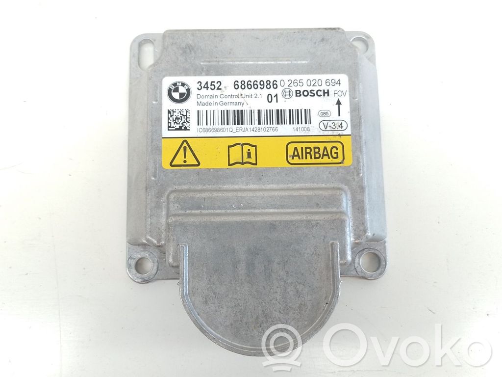 BMW 5 F10 F11 Unitate/modul de comandă airbaguri 