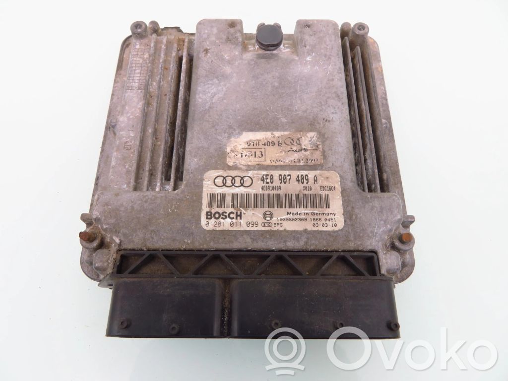 Engine control unit/module   0281011099,4E0907409A,0281011099,4E0907409A