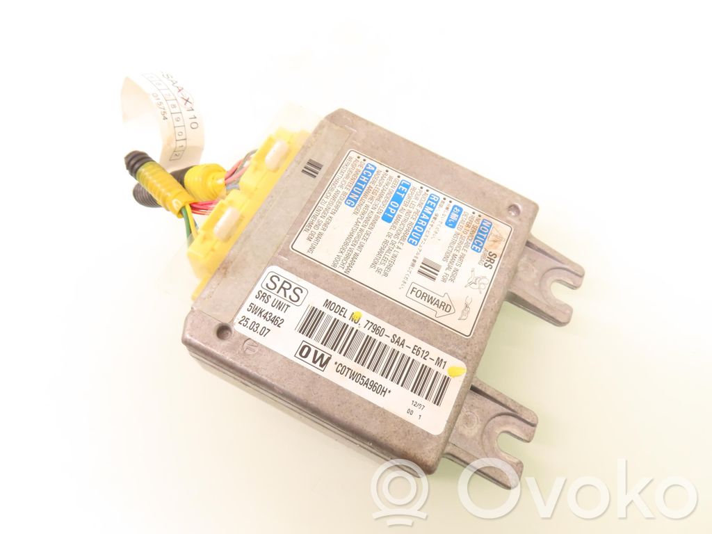 Airbag control unit/module   77960SAAE612M1,77960SAAE612M1