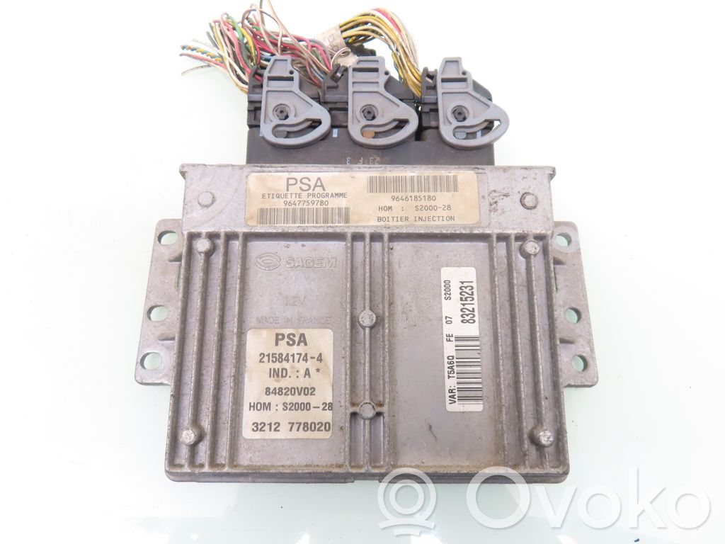 Engine control unit/module   9646185180,9647759780,9646185180,9647759780