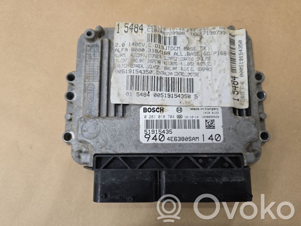 Alfa Romeo Giulietta Engine control unit/module 