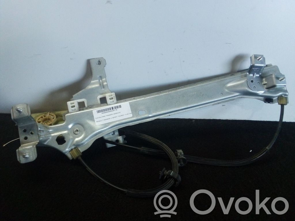 Renault Megane III Rear door window regulator with motor 