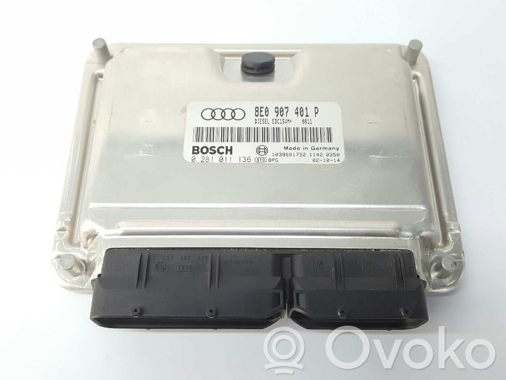 Centralina/modulo del motore   8E0907401P,0281011136