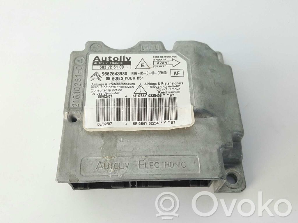 Citroen C4 I Picasso Airbag control unit/module 