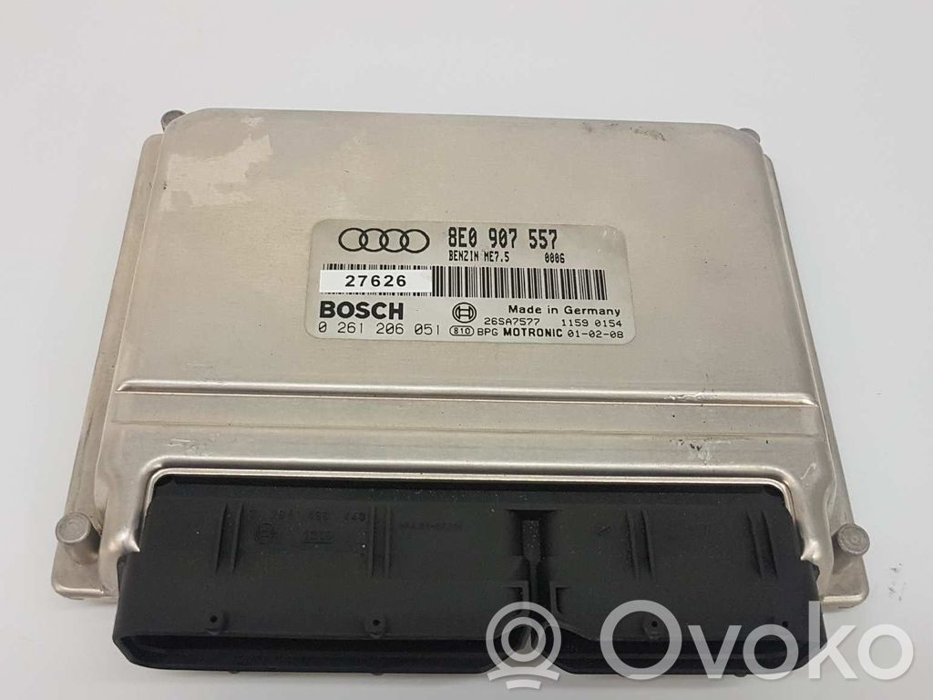 Engine control unit/module   8E0907557,0261206051