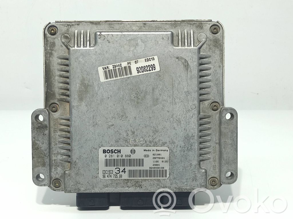 Engine control unit/module   9640938180,1938RC