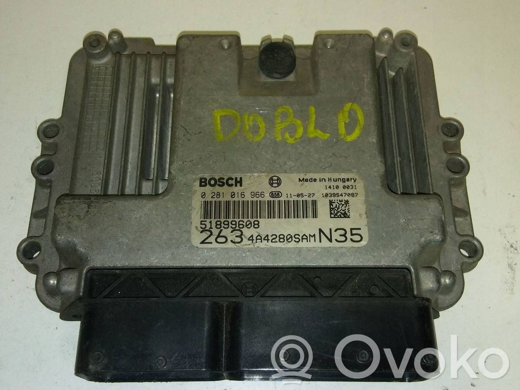 Engine control unit/module ECU   51899608,4A4280SAM,0281016966