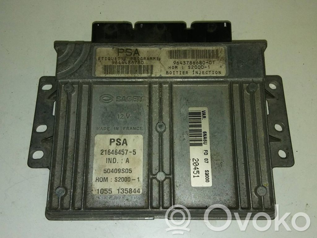 Engine control unit/module   9643786680,S20001,9644486780