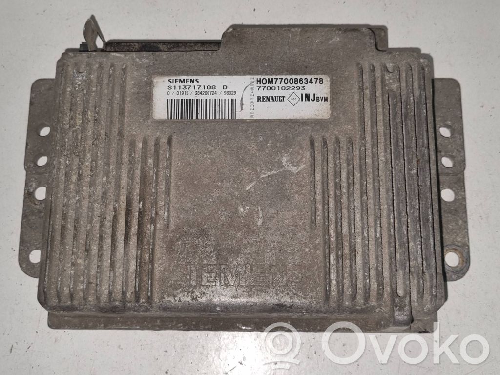Engine control unit/module   7700863478,S113717108D,7700102293