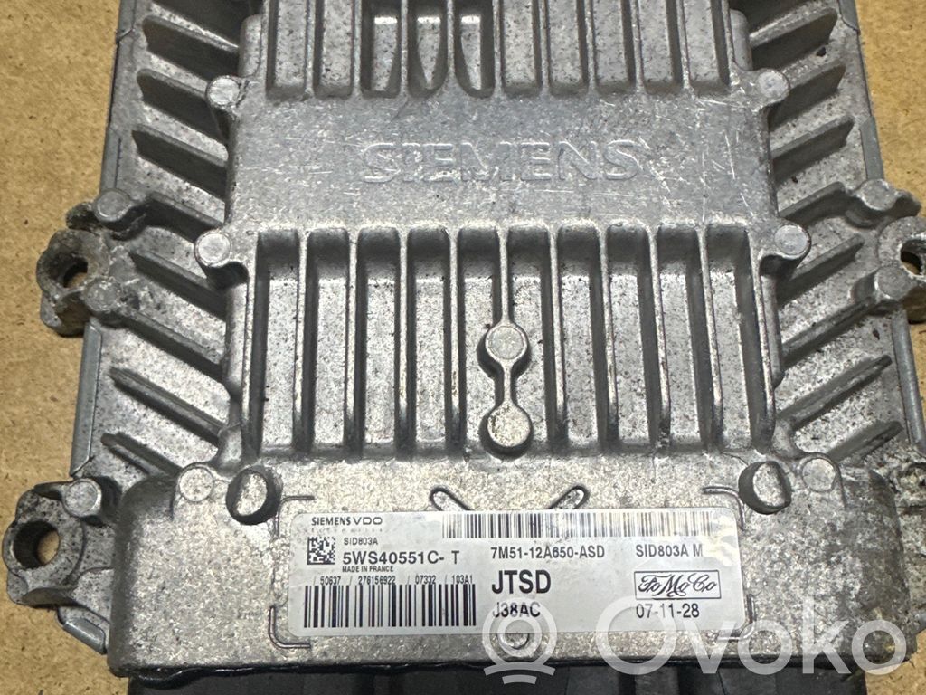 Motorsteuergerät/-modul   7M5112A650ASD,5WS40551CT,SID803AM