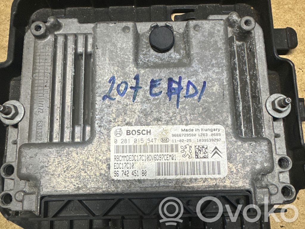 Engine control unit/module   0281015947,9674245180,9666729580