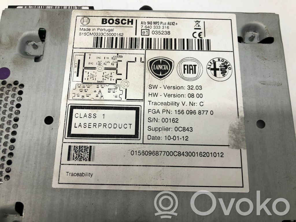 Alfa Romeo Giulietta Unitate principală radio/CD/DVD/GPS 