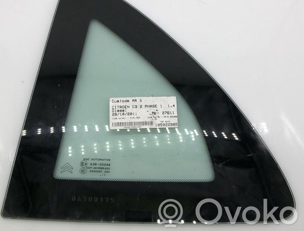 Citroen C3 Rear side window 