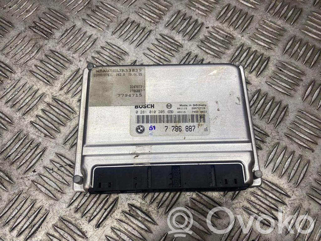 Unidad de control/módulo del motor   7786887,28RTE718,0281010205