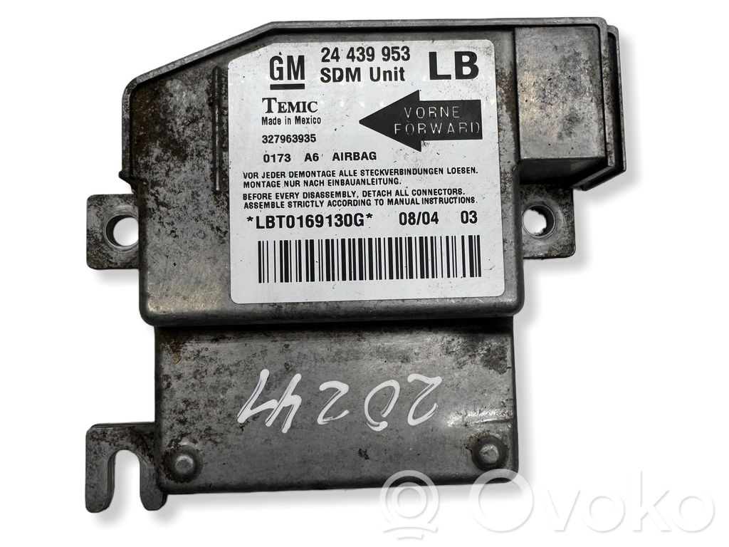 Opel Corsa C Airbag control unit/module 
