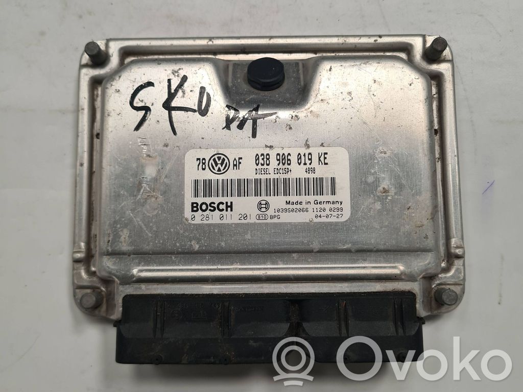 Engine control unit/module   038906019KE,1039S02066,0281011201