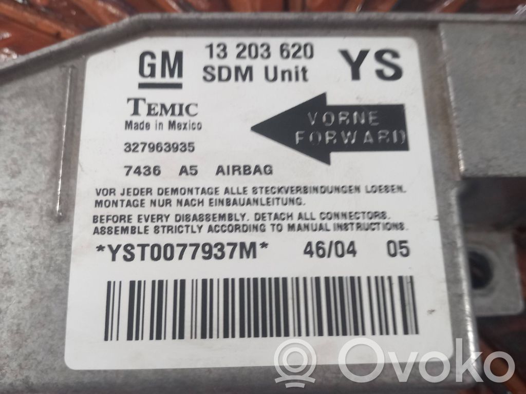 Sterownik / Moduł Airbag   13203620,327963935,YST0077937M