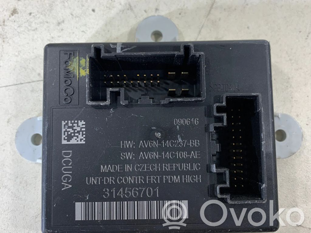 Unité de commande module de porte   31456701,AV6N14C237BB,AV6N14C108AE