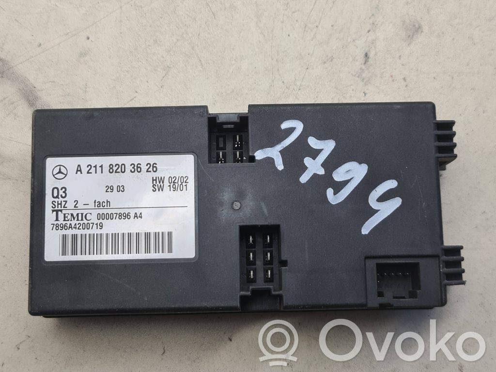 Mercedes-Benz E W211 Module de commande de siège 