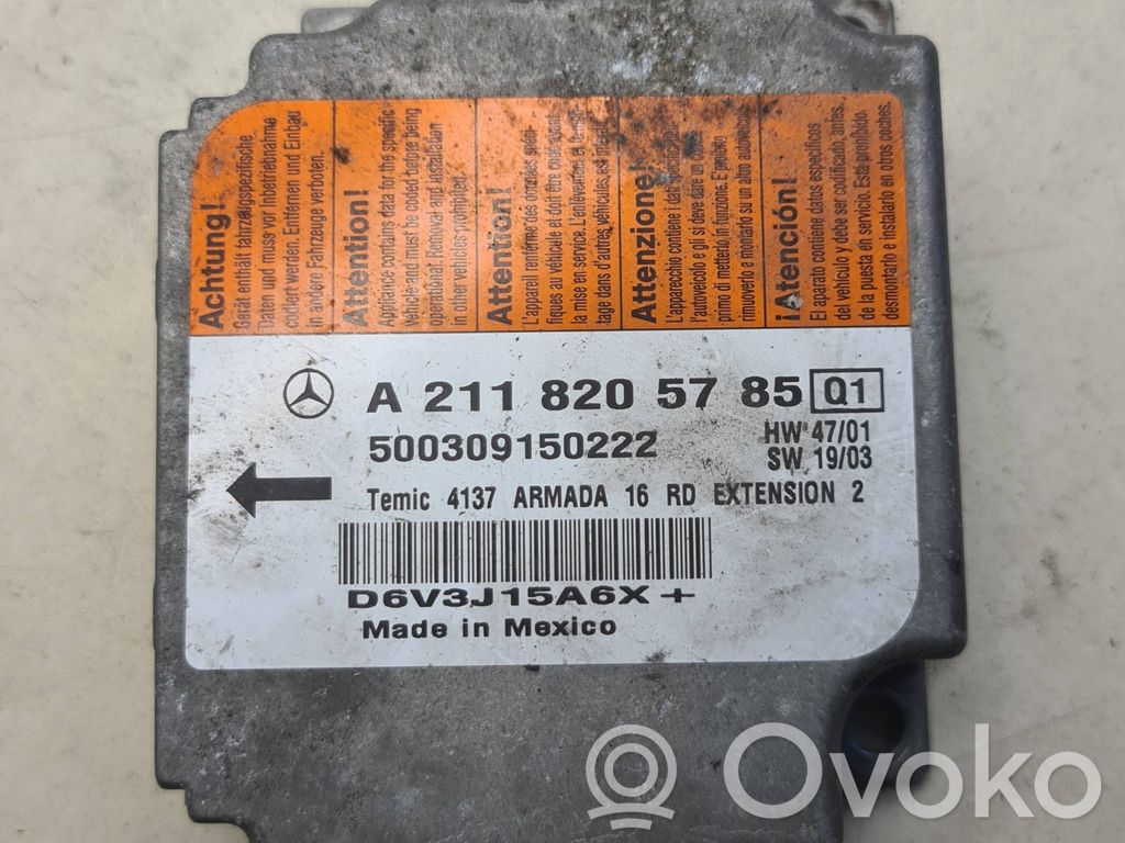 Mercedes-Benz E W211 Airbag control unit/module 