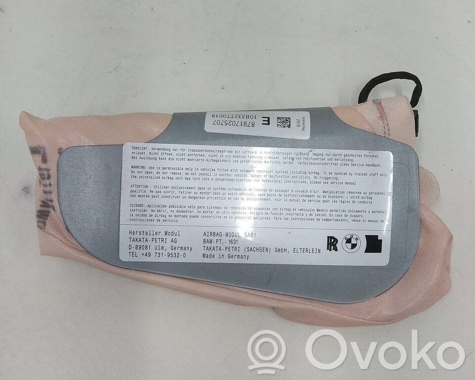 BMW 5 F10 F11 Poduszka powietrzna Airbag fotela 