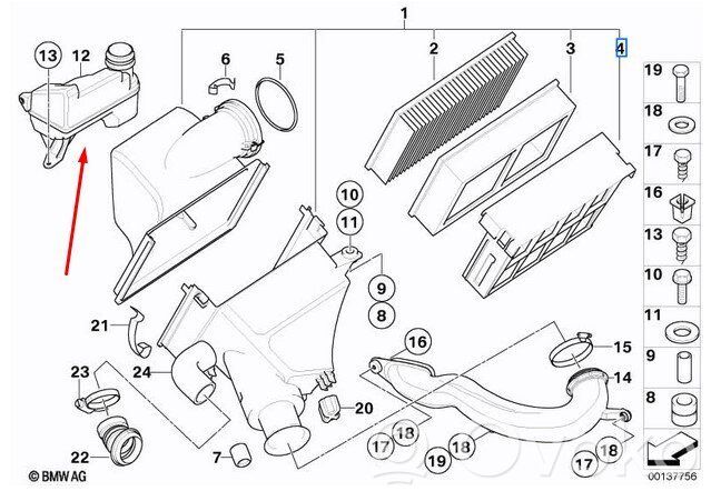 BMW 5 E39 Oro paėmimo kanalo detalė (-ės) 