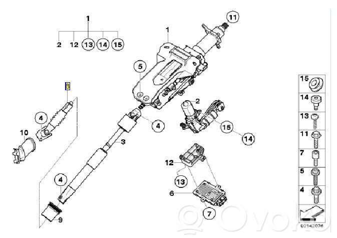 BMW 7 E65 E66 Steering column universal joint 