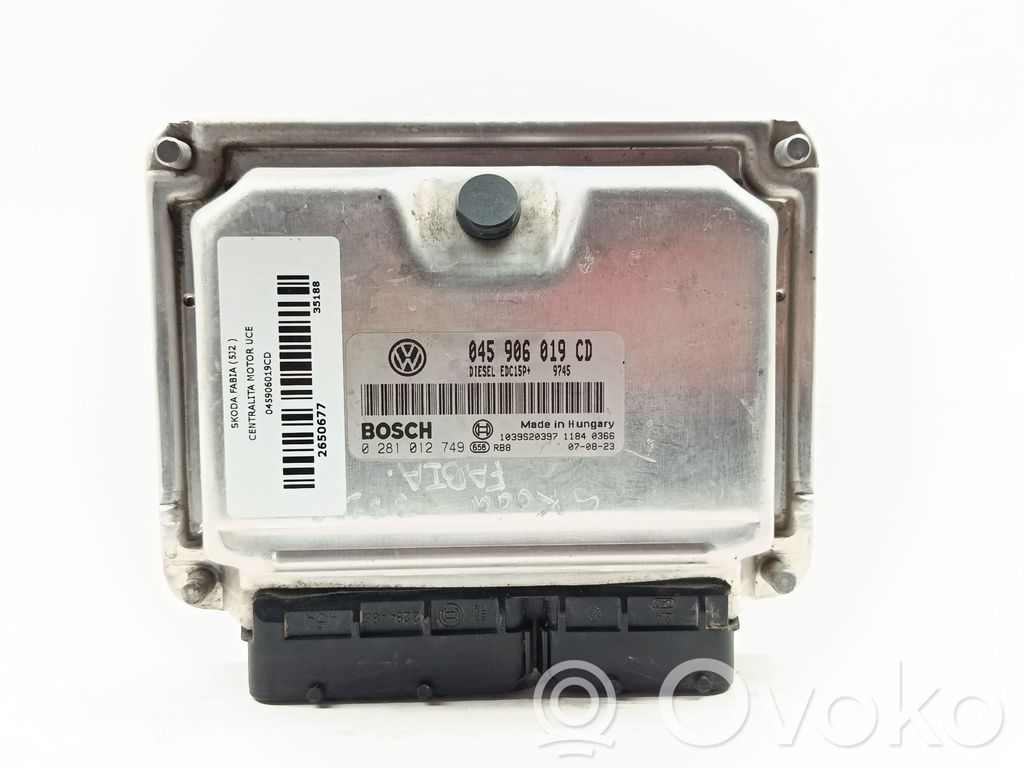 Engine control unit/module   045906019CD,0281012749