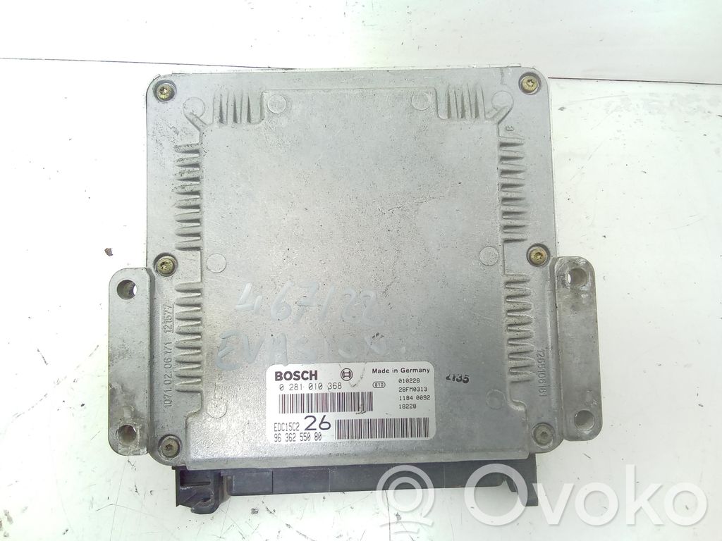 Engine control unit/module   0281010368,0281010368,9636255080