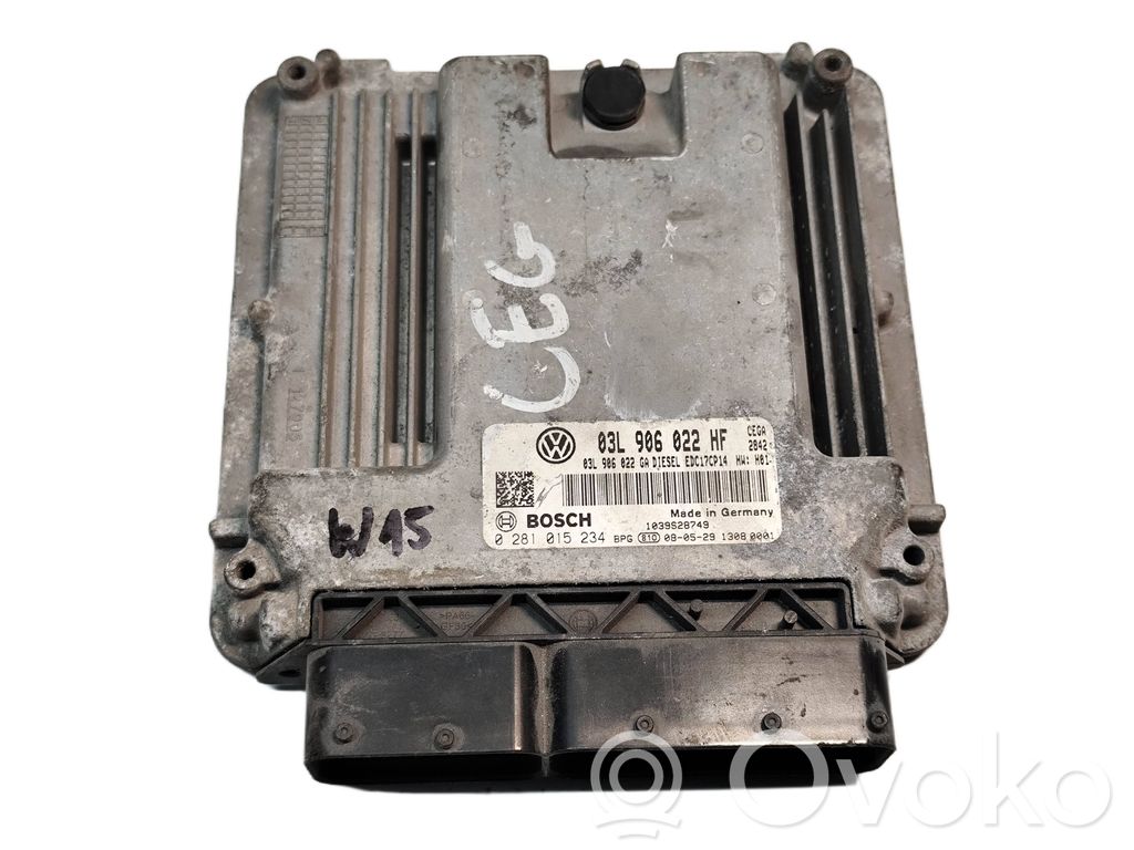 Komputer / Sterownik ECU silnika   03L906022HF,0281015234,03L906022GA,03L906022HE